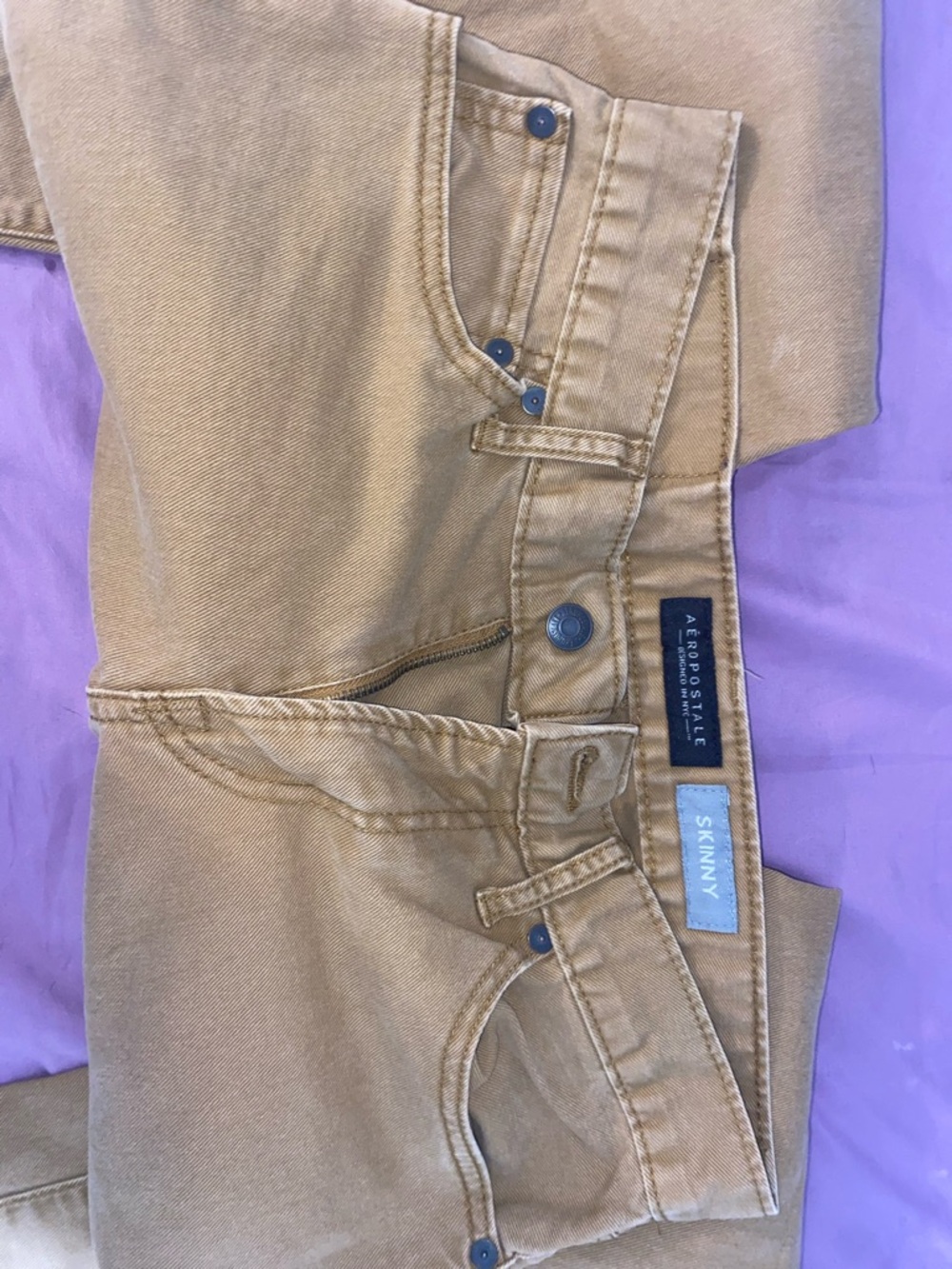 Aeropostale Kids Skinny Jeans - Tan